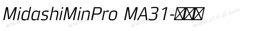 MidashiMinPro MA31字体转换